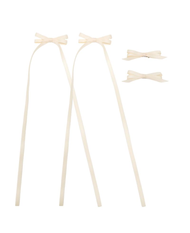 Girls Ribbon Bow Clip Set (4pc)