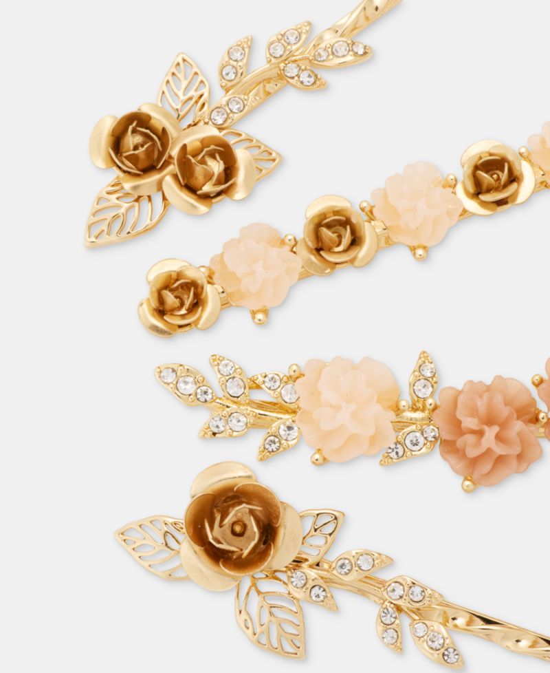 Flower Bobby Pins, 4-Piece Set