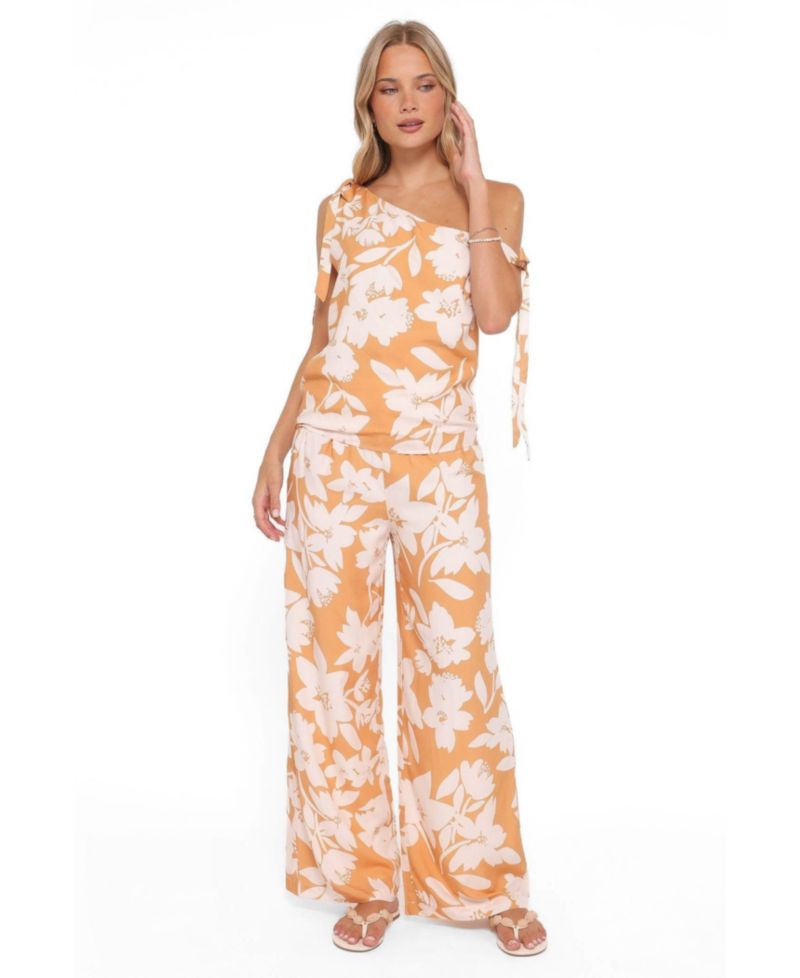 Women's Flynn Off-Shoulder Floral Wide-Leg Top and Pants, 2-Piece Set