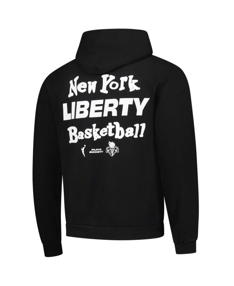 Men's and Women's Black New York Liberty Team Pullover Hoodie