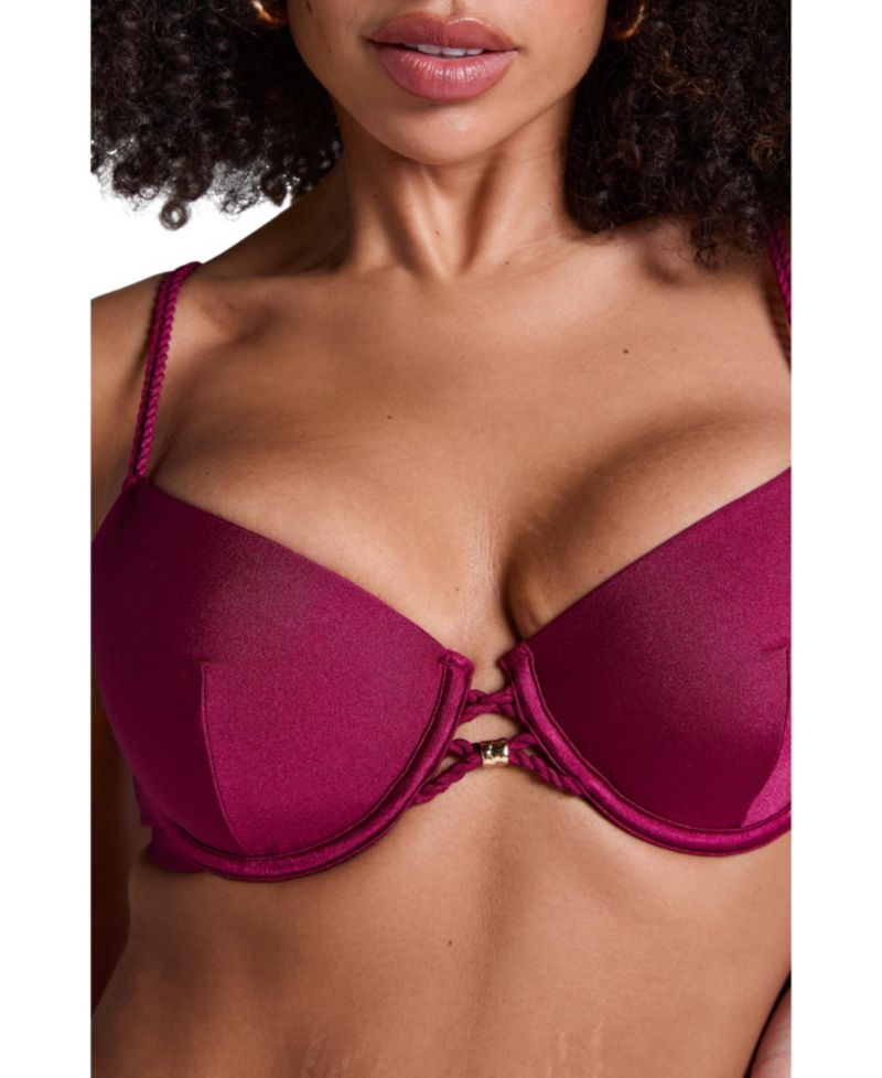 Hunkemoller Women's Marrakech Padded Underwired Bra Sizing Bikini Top