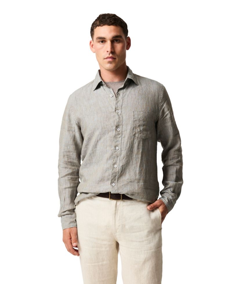 Men's Coromandel Sport Fit Linen Shirt