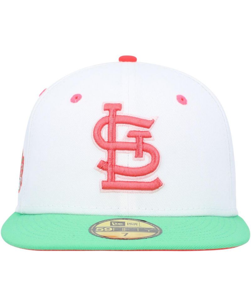 Men's White, Green St. Louis Cardinals 2011 World Series Watermelon Lolli 59Fifty Fitted Hat