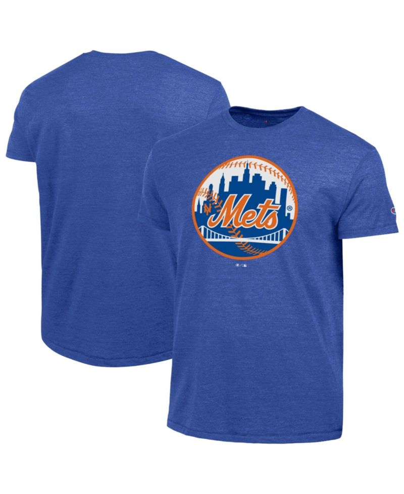 Men's Royal New York Mets Cooperstown Logo Tri-Blend T-Shirt
