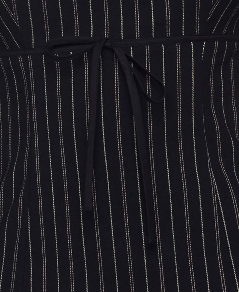 Juniors' Striped Pleated Mini Dress