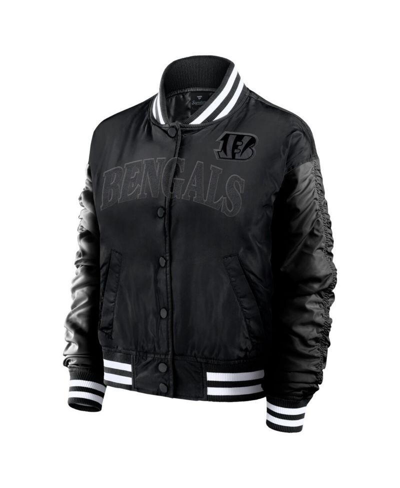 Women's Black Cincinnati Bengals Elements Wave Full-Snap Jacket
