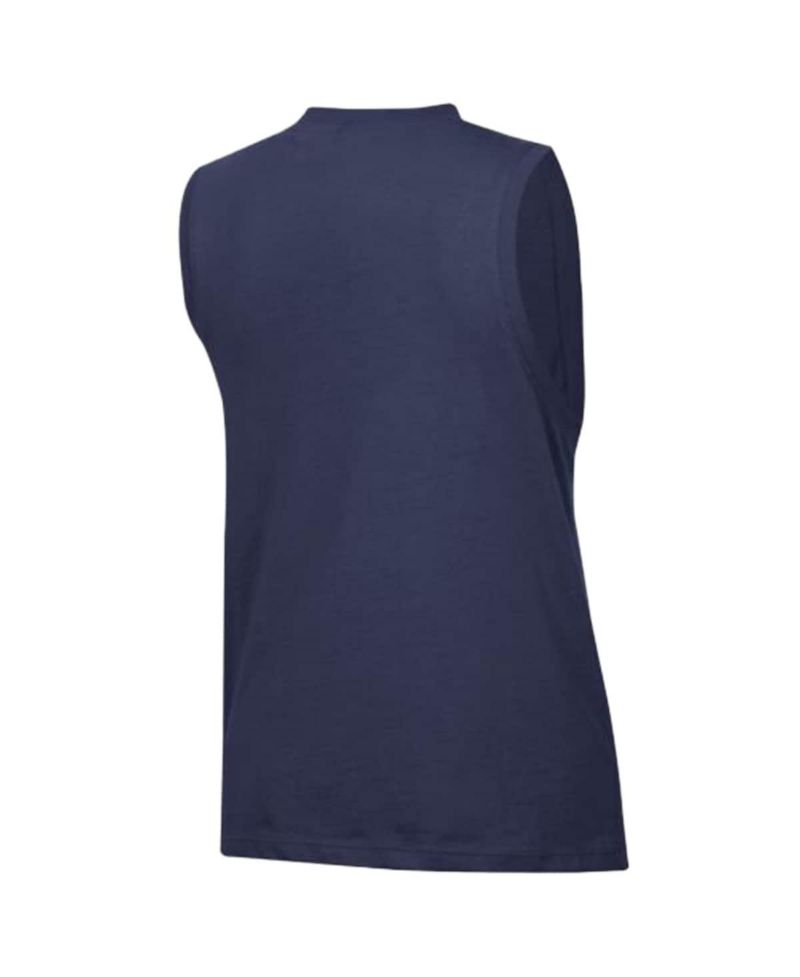 Women's Navy Atlanta Braves Muscle Tank Top
