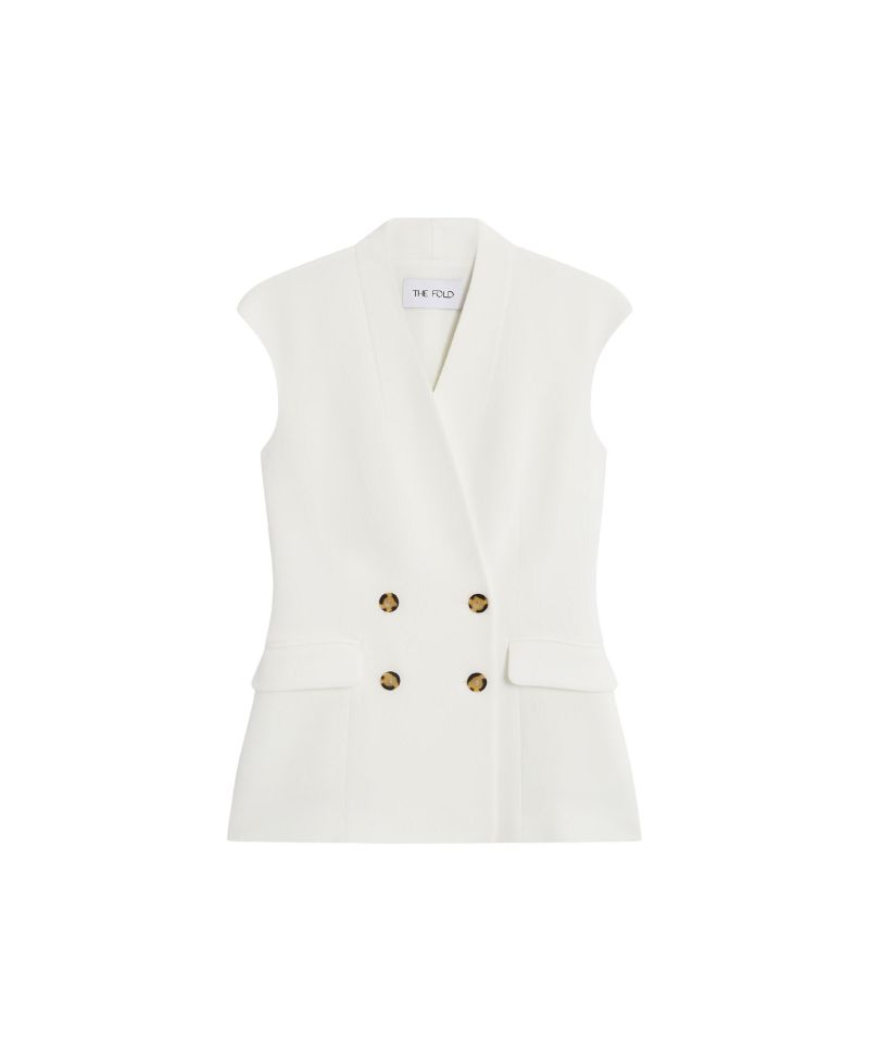 Women's Nera Double-Breasted Sleeveless V-Neck Waistcoat