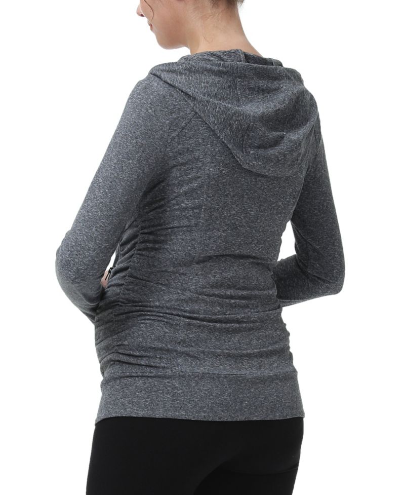 Maternity Essential Ruched Hooded Active Jacket