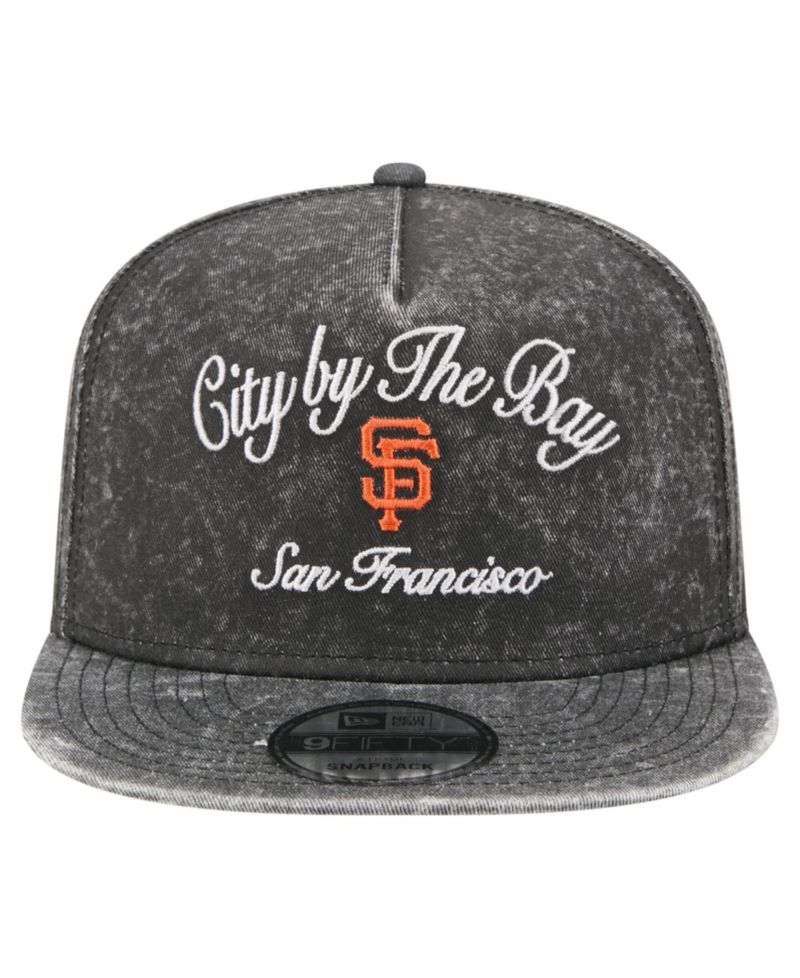 Men's Black San Francisco Giants City Slogan A-Frame 9FIFTY Snapback Hat