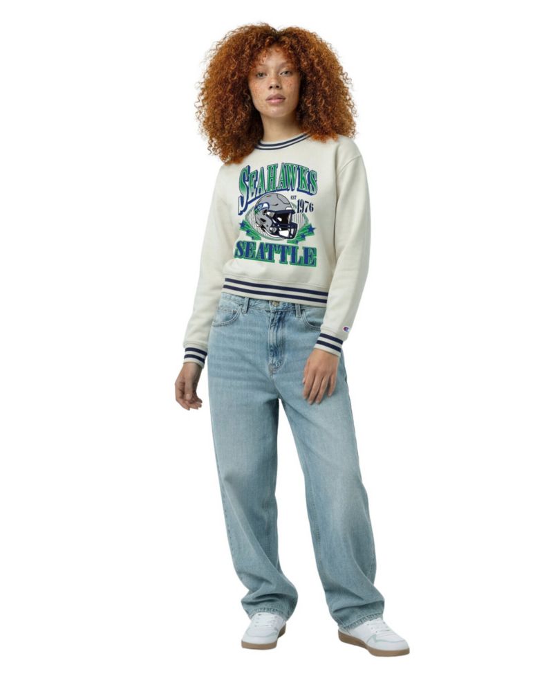 Women's Seattle Seahawks Reverse Weave Crewneck Sweatshirt