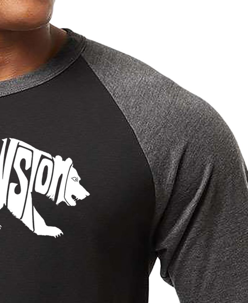 Men's Yellowstone Bear Word Art Raglan-Sleeve T-Shirt