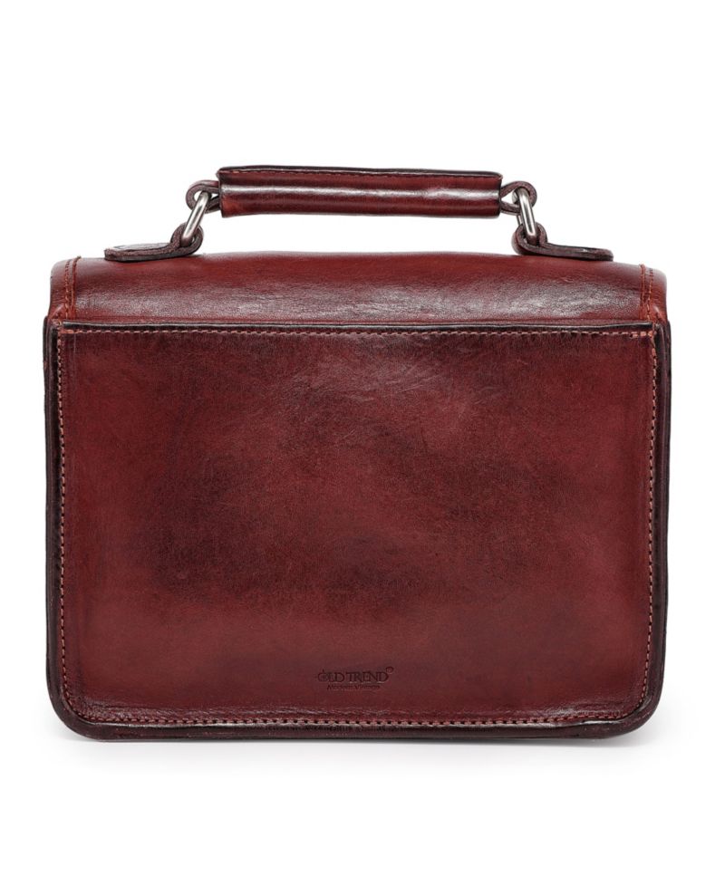Laurel Mini Leather Convertible Pushlock Crossbody Bag