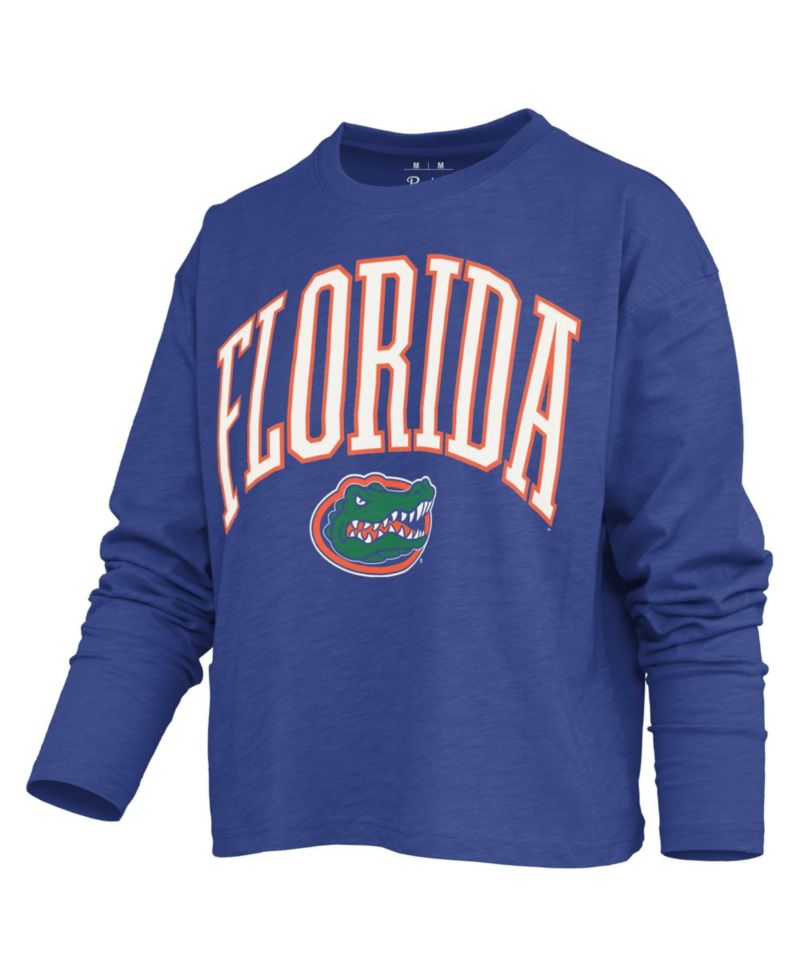 Women's Florida Gators Motley Long-Sleeve Boxy Burnout T-Shirt