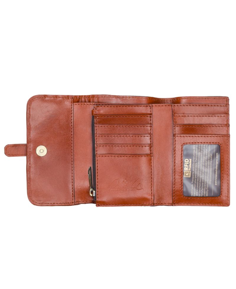 Perla Woven Leather Wallet