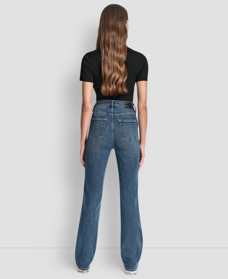 Women's Side Studded High-Rise Bootcut Jeans