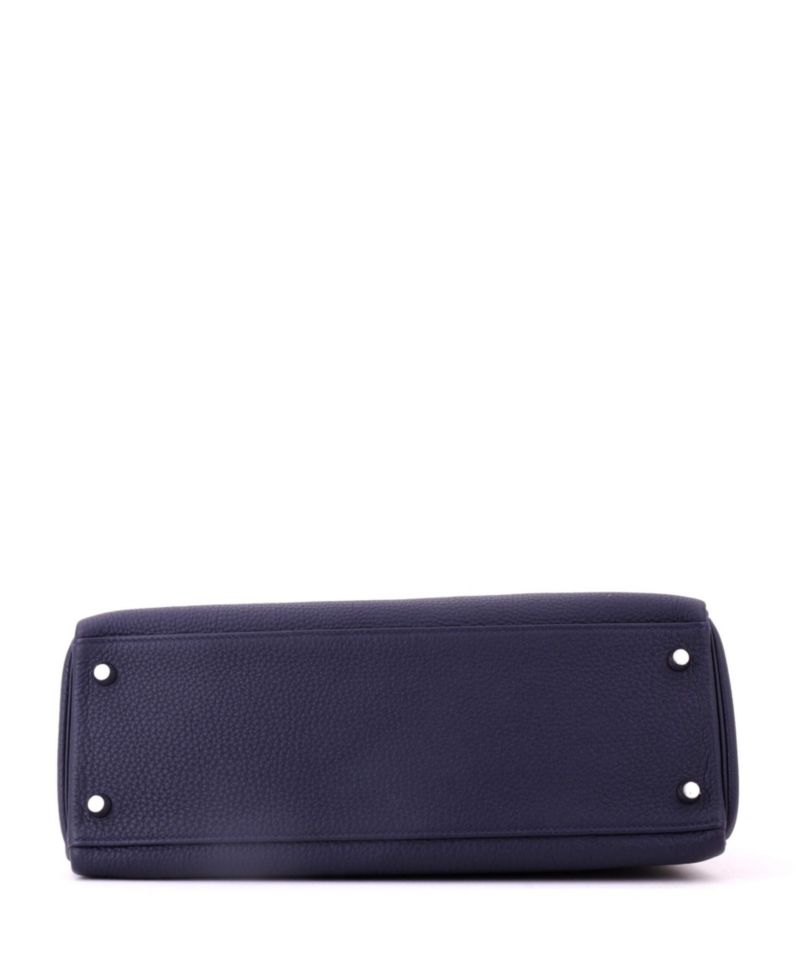 Kelly 32 Handbag Blue Togo with Palladium Hardware