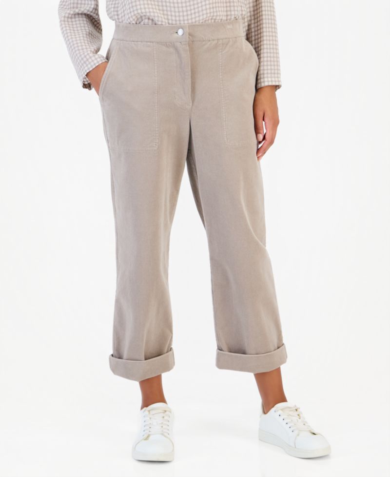 Women's Corduroy Straight Ankle Pants