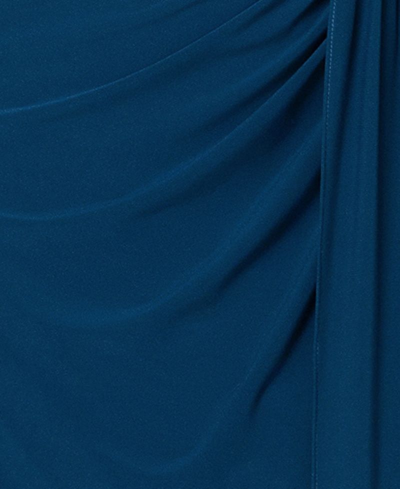 Women's Mock Neck Ruched Dress