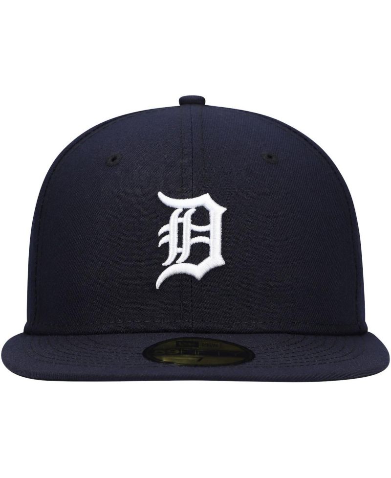 Мужская темно-синяя приталенная шляпа Detroit Tigers Authentic из коллекции On-Field Home 59FIFTY