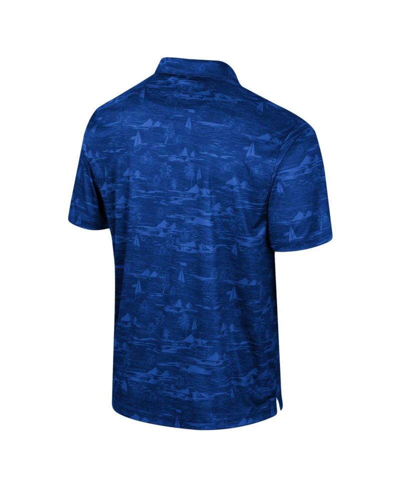 Men's Royal Pitt Panthers Daly Print Polo Shirt