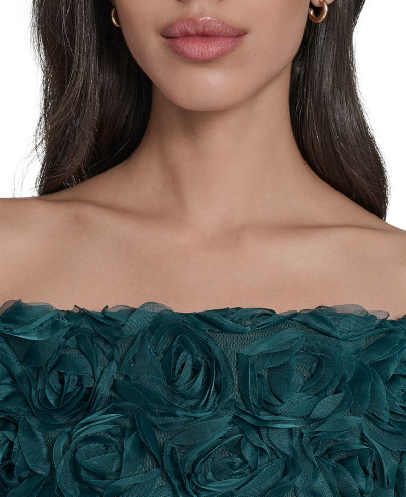 Women's Off-The-Shoulder Side-Ruched Gown