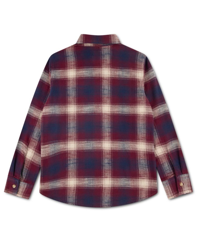 Boys' 2T-7 Shadow Plaid Long-Sleeve Shirt