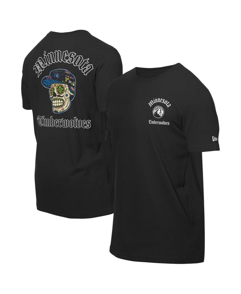 Men's Black Minnesota Timberwolves Sugar Skulls T-Shirt