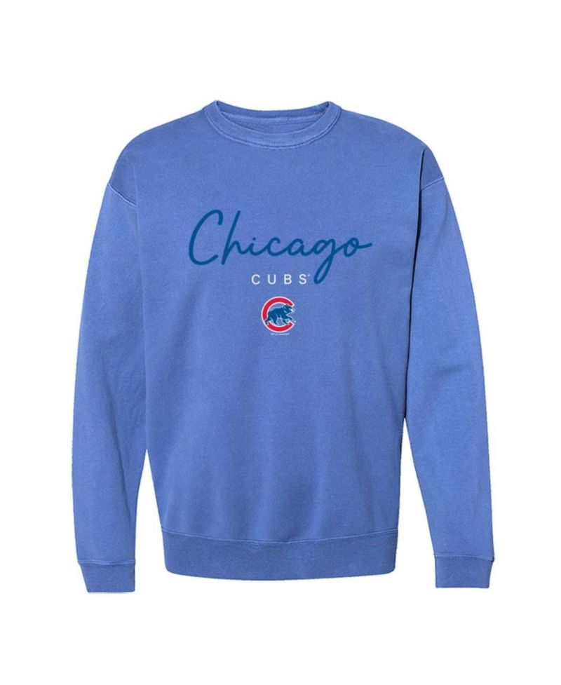 Women's Chicago Cubs Pigment Dye Crewneck Sweatshirt