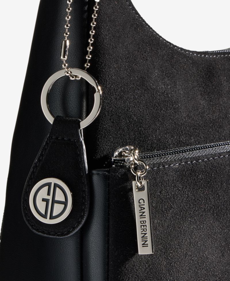 Nappa Suede Combo Hobo Bag