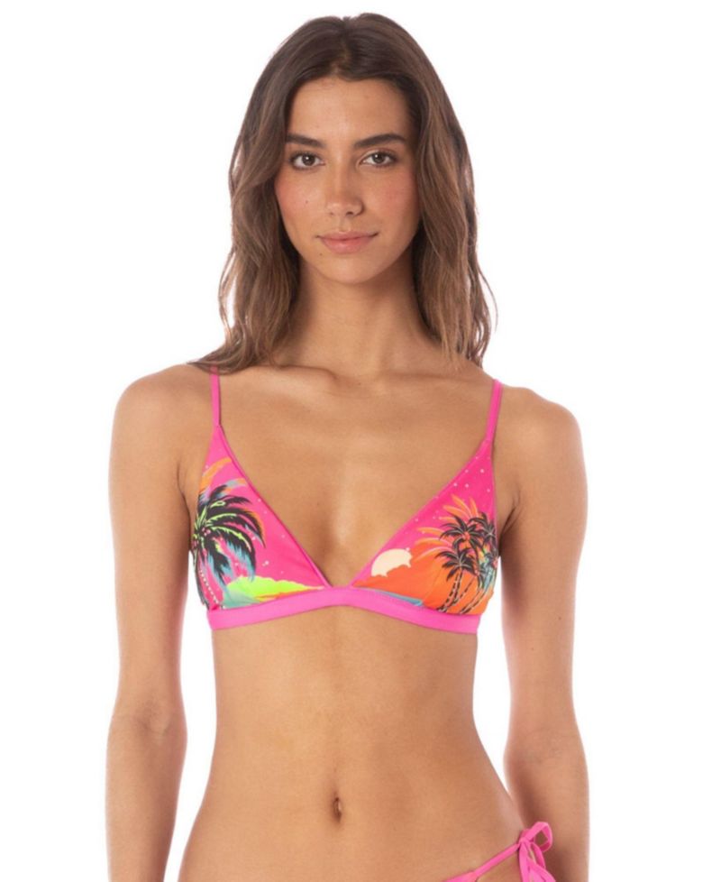 Women's Poppy Pink Ivy Bikini Top