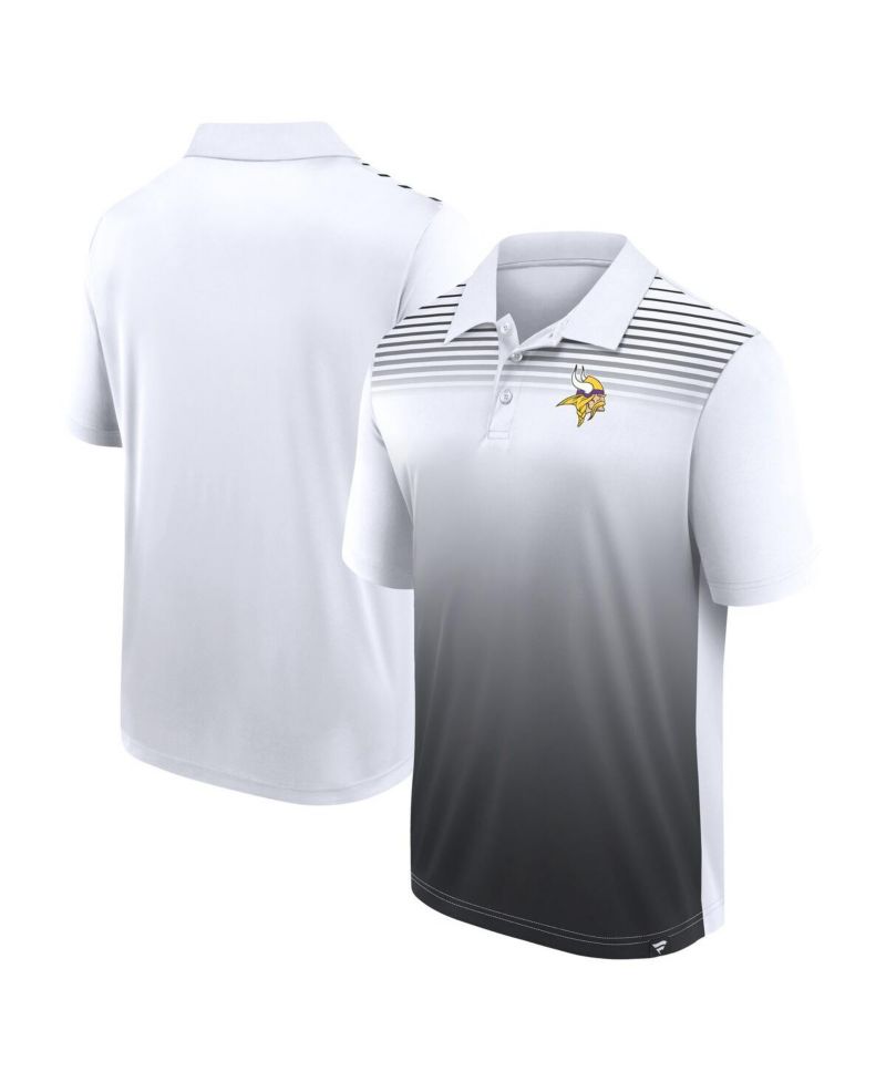Men's White/Black Minnesota Vikings Sandlot Game Polo Shirt