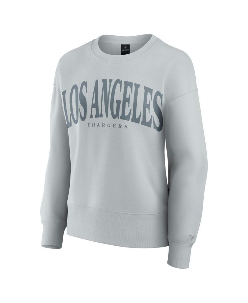 Women's Gray Los Angeles Chargers Elements Pullover Sweatshirt