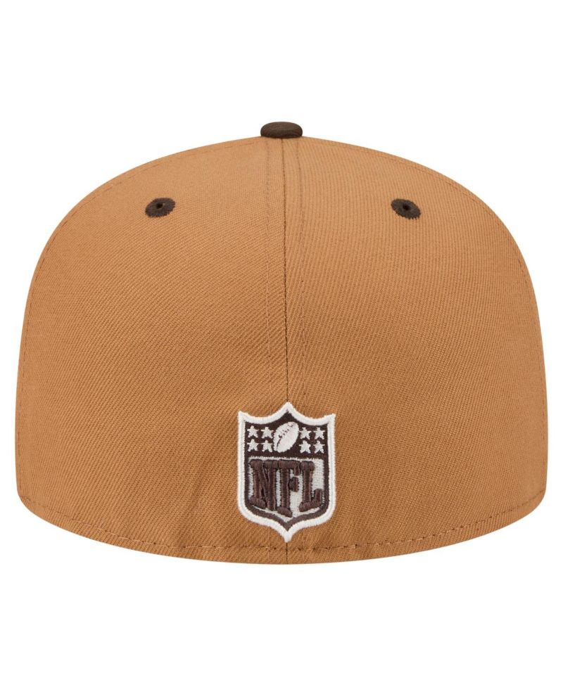 Men's Light Brown/Dark Brown Kansas City Chiefs Two-Tone Walnut 59FIFTY Fitted Hat