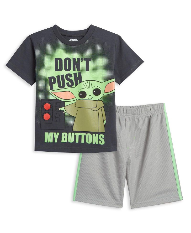 Toddler Boys (2T-5T) Yoda T-Shirt and Mesh Shorts Outfit Set