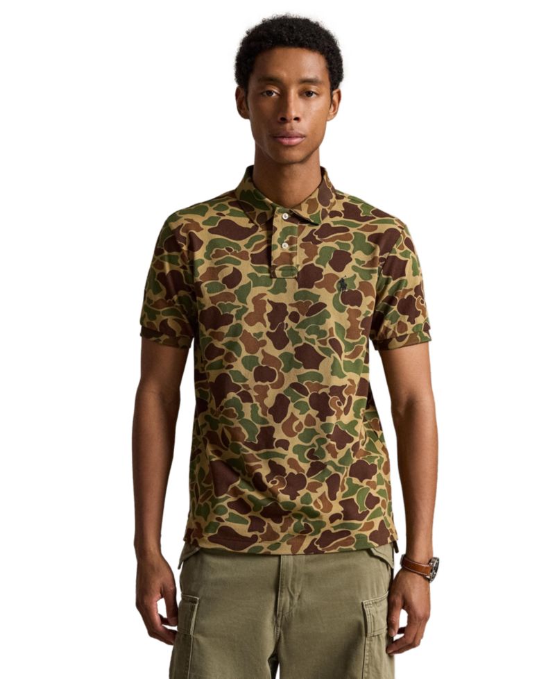Men's Camo Mesh Classic-Fit Polo Shirt
