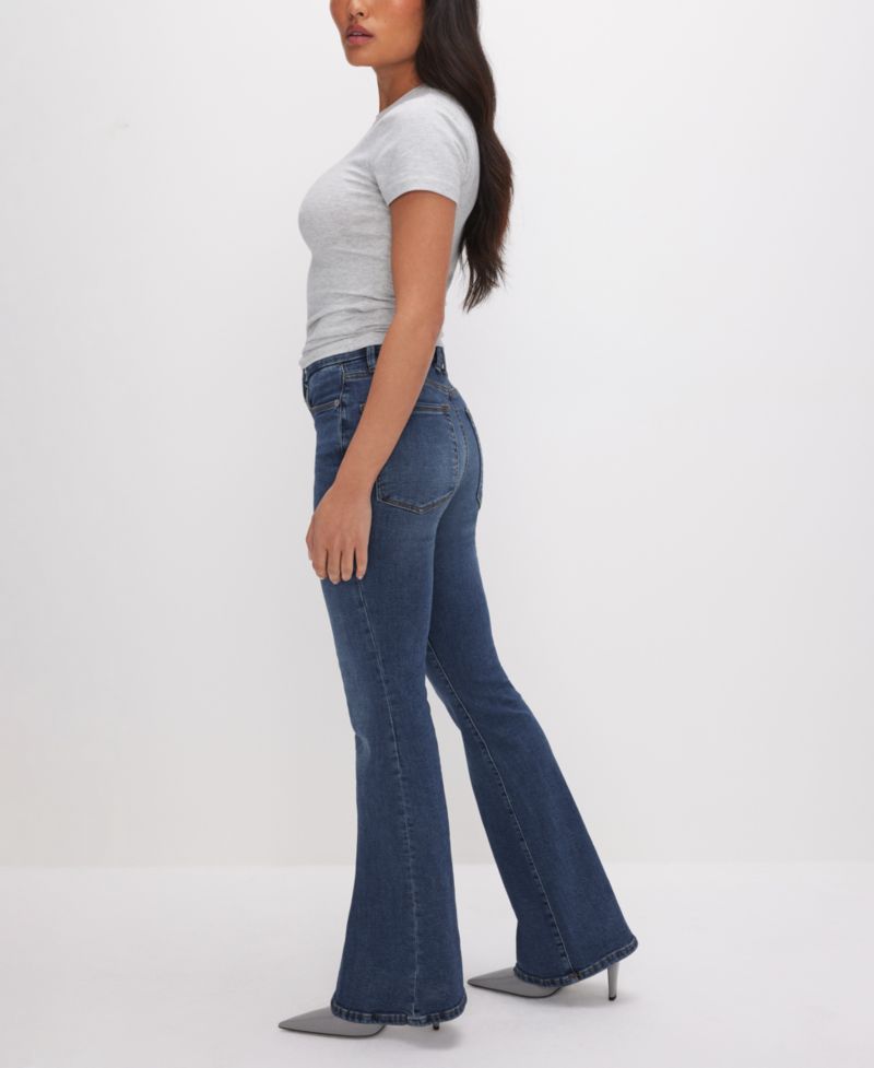 Petite Mid-Rise Flare-Leg Jeans
