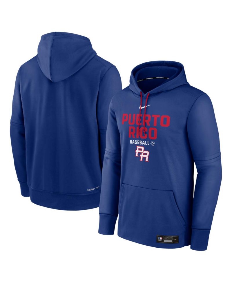 Men's Royal Puerto Rico Baseball 2026 World Baseball Classic Authentic Collection Therma Hoodie