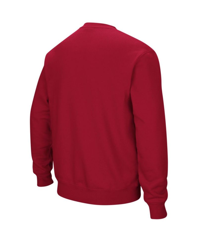 Men's Arkansas Razorbacks Arch and Logo Crew Neck Sweatshirt