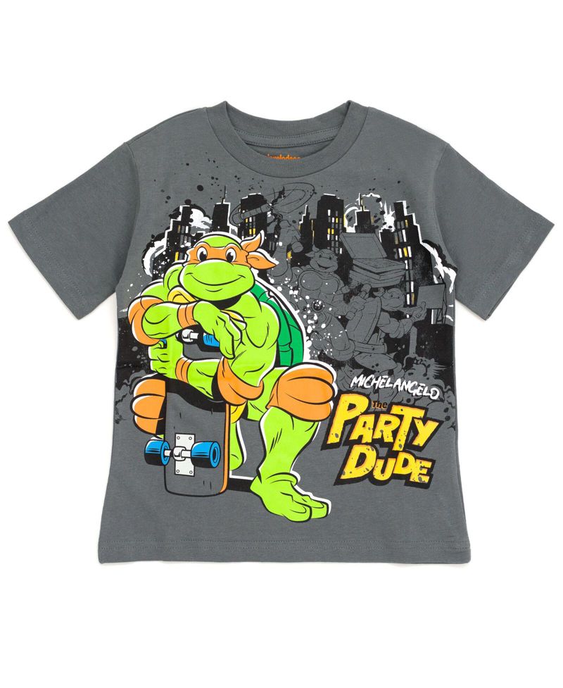 Boys Leonardo Michelangelo Raphael Donatello 4 Pack T-Shirts