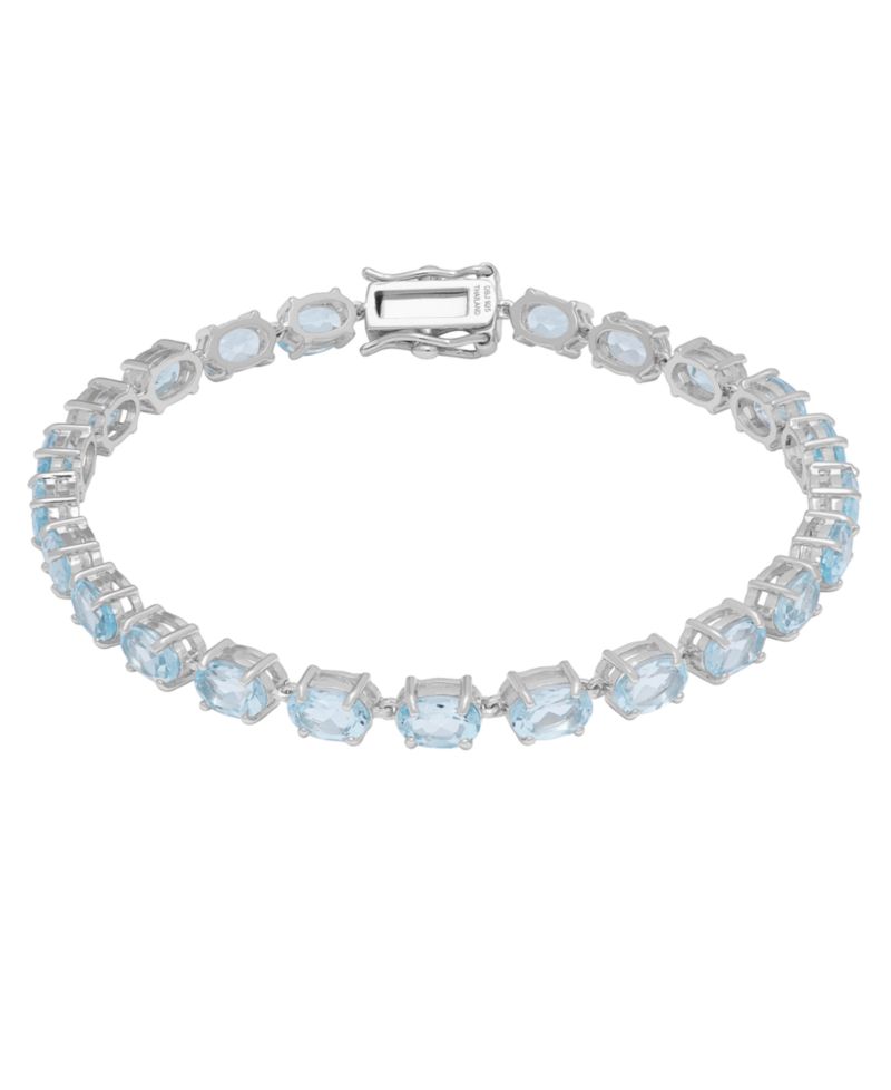 Blue Topaz (13.11 ct. t.w.) Bracelet in Sterling Silver