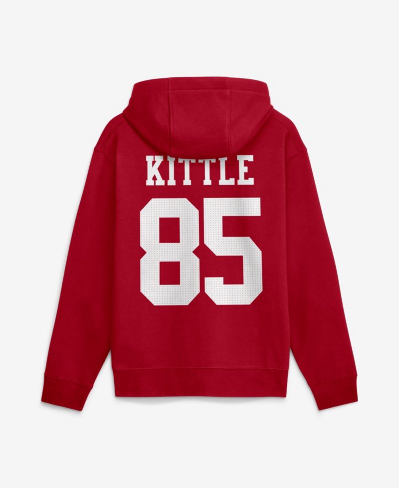 Men's George Kittle Scarlet San Francisco 49ers Name & Number Hoodie