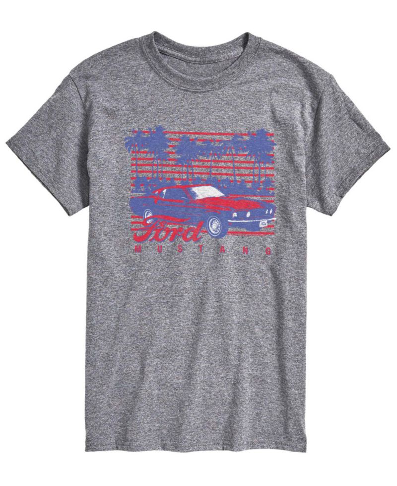 Men's Ford Mustang Palm Trees Short-Sleeve Graphic T-Shirt