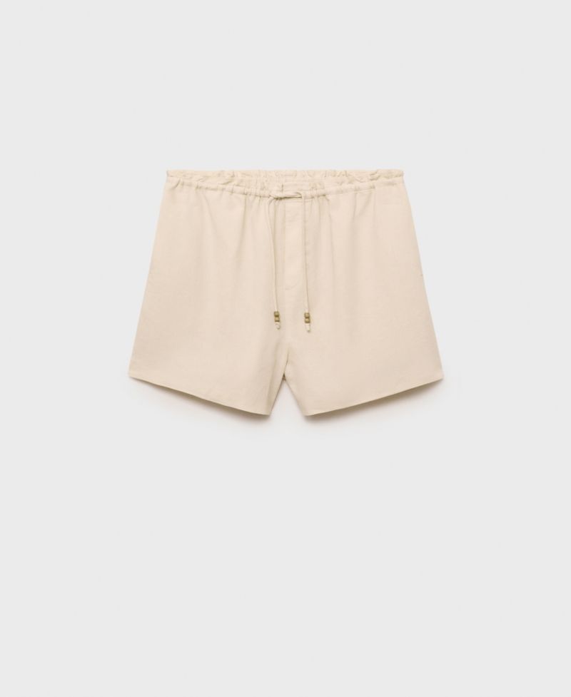 Women's Straight-Fit Drawstring Linen Shorts