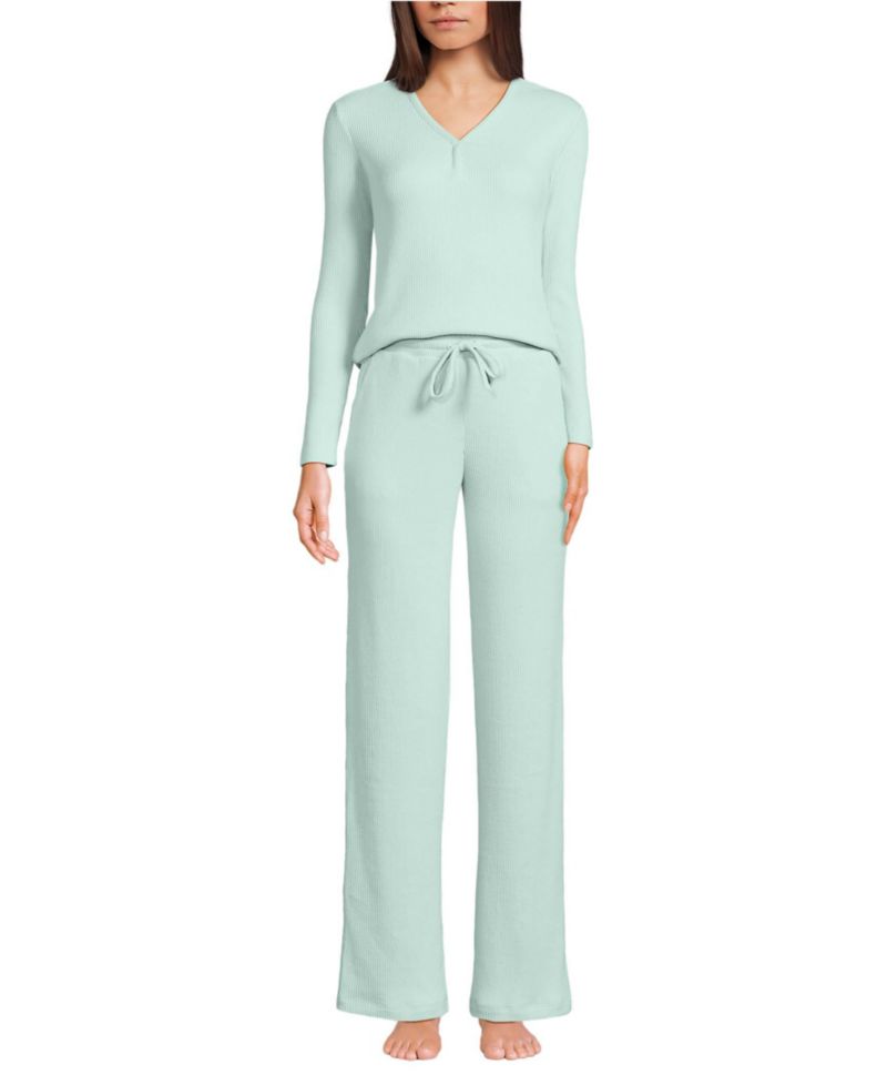 Women's Cozy 2 Piece Pajama Set - Long Sleeve Top and Pants