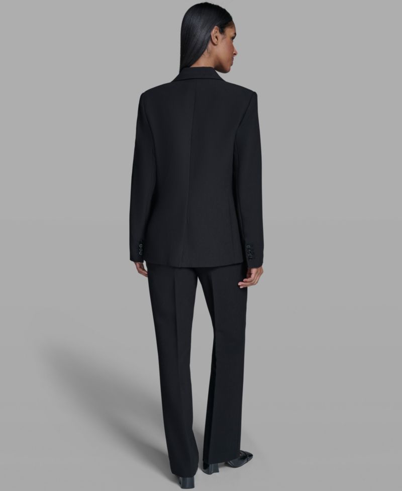Petite Notched Lapel One Button Blazer