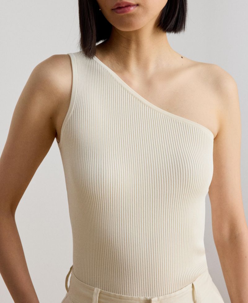 Women's Rib-Knit One-Shoulder Sweater