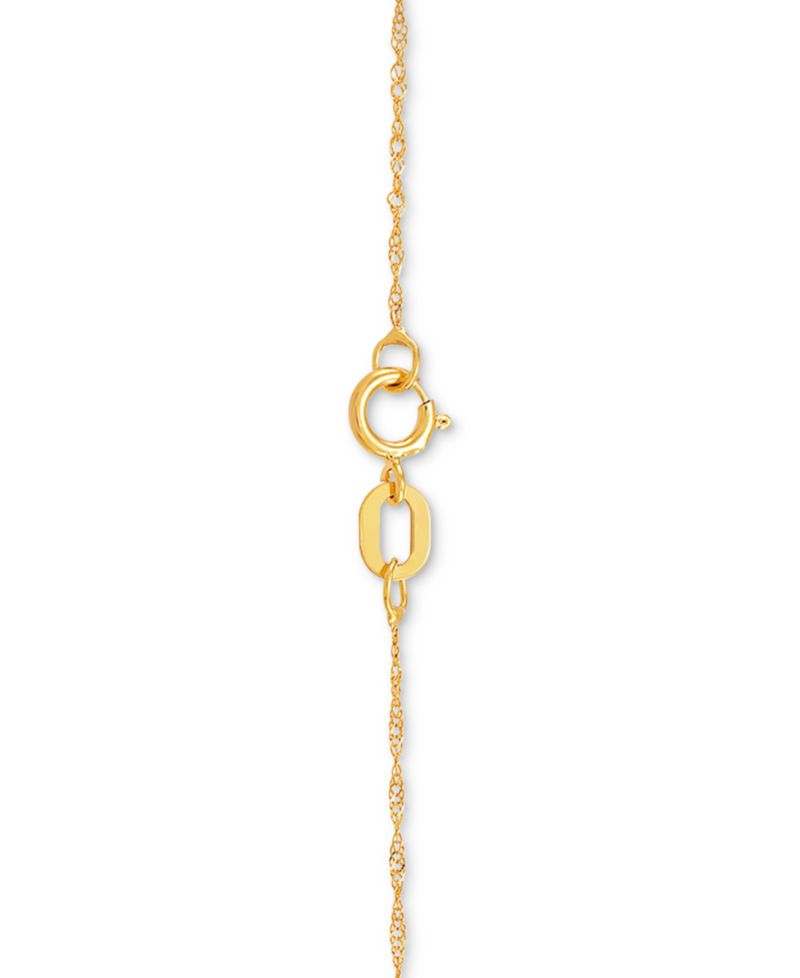 Birthstone 18" Bezel Pendant Necklace in 14k Gold
