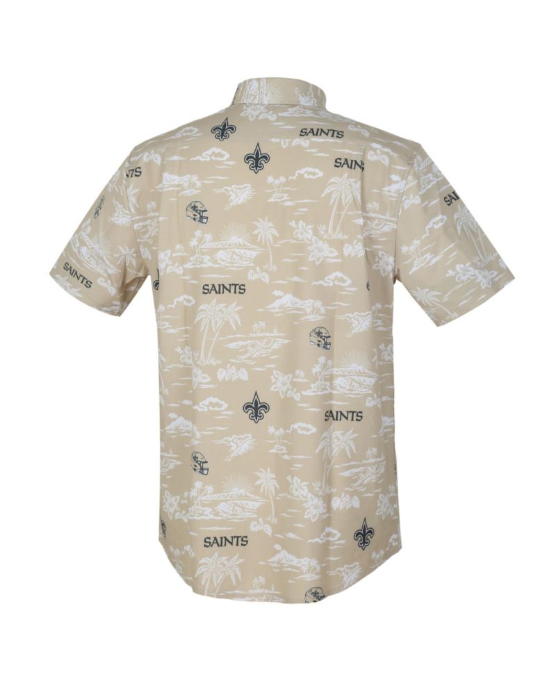 Men's Gold New Orleans Saints Kekai Performance Button-Down Shirt