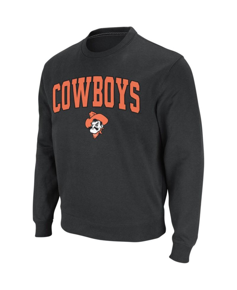 Men's Oklahoma State Cowboys Arch and Logo Crew Neck Sweatshirt